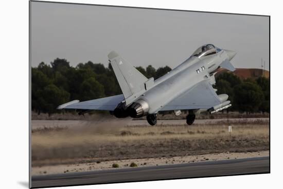 A Royal Air Force Typhoon Fighter Plane Taking Off-Stocktrek Images-Mounted Photographic Print