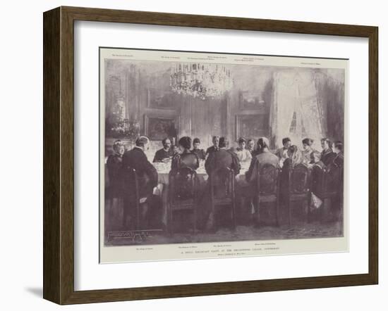 A Royal Breakfast Party at the Amalienborg Palace, Copenhagen-Thomas Walter Wilson-Framed Giclee Print
