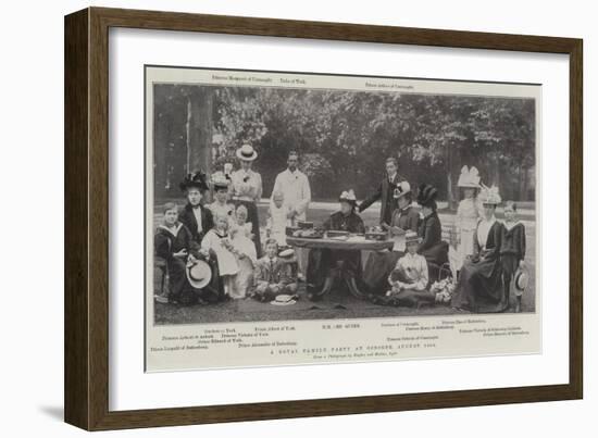 A Royal Family Party at Osborne, August 1898-null-Framed Giclee Print