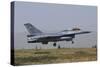 A Royal Jordanian Air Force F-16B Landing at Konya Air Base-Stocktrek Images-Stretched Canvas