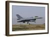 A Royal Jordanian Air Force F-16B Landing at Konya Air Base-Stocktrek Images-Framed Photographic Print