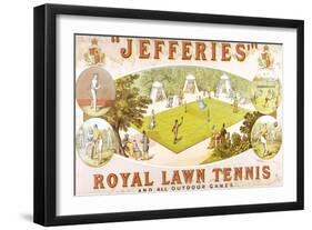 A Royal Lawn Tennis Set for 4 Players Made by Jefferies, Woolwich, circa 1875-null-Framed Giclee Print