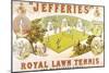 A Royal Lawn Tennis Set for 4 Players Made by Jefferies, Woolwich, circa 1875-null-Mounted Giclee Print