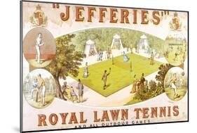 A Royal Lawn Tennis Set for 4 Players Made by Jefferies, Woolwich, circa 1875-null-Mounted Giclee Print