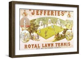 A Royal Lawn Tennis Set for 4 Players Made by Jefferies, Woolwich, circa 1875-null-Framed Premium Giclee Print