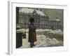 A Royal Life Guard on Duty Outside the Royal Palace Amalienborg, Copenhagen-Paul Fischer-Framed Premium Giclee Print