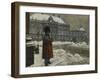 A Royal Life Guard on Duty Outside the Royal Palace Amalienborg, Copenhagen-Paul Fischer-Framed Giclee Print