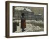 A Royal Life Guard on Duty Outside the Royal Palace Amalienborg, Copenhagen-Paul Fischer-Framed Giclee Print