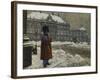 A Royal Life Guard on Duty Outside the Royal Palace Amalienborg, Copenhagen-Paul Fischer-Framed Premium Giclee Print
