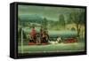 A Royal Mail Coach on a Flooded Road-James Pollard-Framed Stretched Canvas