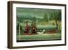 A Royal Mail Coach on a Flooded Road-James Pollard-Framed Giclee Print