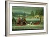 A Royal Mail Coach on a Flooded Road-James Pollard-Framed Giclee Print