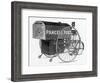 A Royal Mail Parcels Post Delivery Tricycle-null-Framed Art Print
