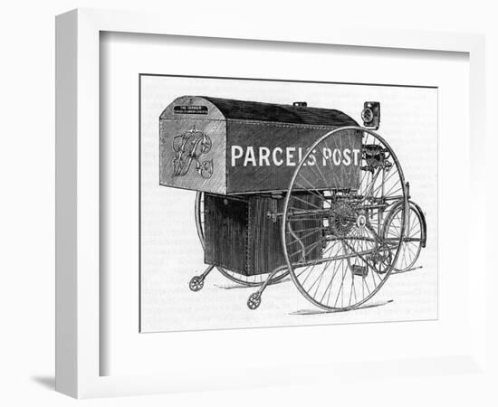 A Royal Mail Parcels Post Delivery Tricycle-null-Framed Art Print