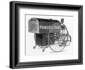 A Royal Mail Parcels Post Delivery Tricycle-null-Framed Art Print