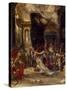 A Royal Marriage Scene (W/C on Wove Paper)-Louis Eugene Gabriel Isabey-Stretched Canvas