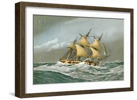 A Royal Navy 28 Gun Frigate, C1794-William Frederick Mitchell-Framed Giclee Print