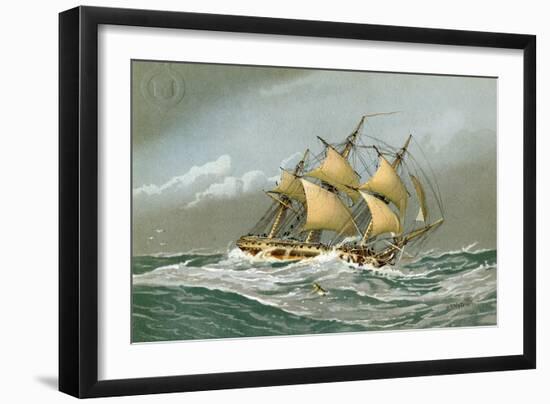 A Royal Navy 28 Gun Frigate, C1794-William Frederick Mitchell-Framed Giclee Print