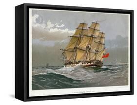 A Royal Navy 38 Gun Frigate, C1770-William Frederick Mitchell-Framed Stretched Canvas