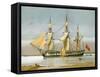 A Royal Navy 42 Gun Frigate, C1780-William Frederick Mitchell-Framed Stretched Canvas