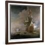 A Royal Party approaching a Flagship of the Red with Numerous Other Craft at Sea-Peter Monamy-Framed Giclee Print