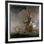 A Royal Party approaching a Flagship of the Red with Numerous Other Craft at Sea-Peter Monamy-Framed Giclee Print