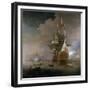 A Royal Party approaching a Flagship of the Red with Numerous Other Craft at Sea-Peter Monamy-Framed Giclee Print