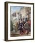 A Royal Procession Descending a Stairway in a Garden, 1869-Eugene-Louis Lami-Framed Giclee Print