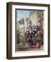 A Royal Procession Descending a Stairway in a Garden, 1869-Eugene-Louis Lami-Framed Giclee Print