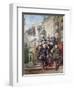 A Royal Procession Descending a Stairway in a Garden, 1869-Eugene-Louis Lami-Framed Giclee Print