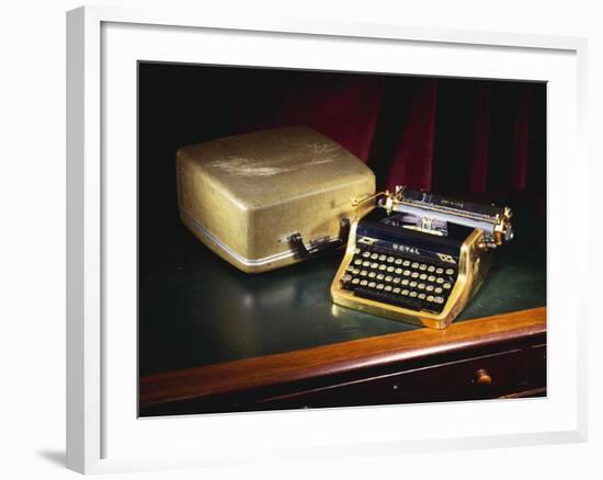 A Royal Quiet De Lux Portable Typewriter, with Gold Plated Body and Fittings, Owned by Ian Fleming-null-Framed Giclee Print