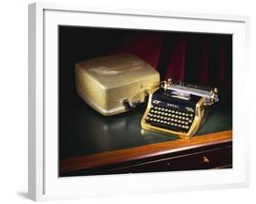 A Royal Quiet De Lux Portable Typewriter, with Gold Plated Body and Fittings, Owned by Ian Fleming-null-Framed Giclee Print