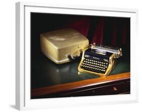 A Royal Quiet De Lux Portable Typewriter, with Gold Plated Body and Fittings, Owned by Ian Fleming-null-Framed Giclee Print