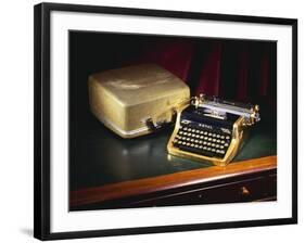 A Royal Quiet De Lux Portable Typewriter, with Gold Plated Body and Fittings, Owned by Ian Fleming-null-Framed Giclee Print