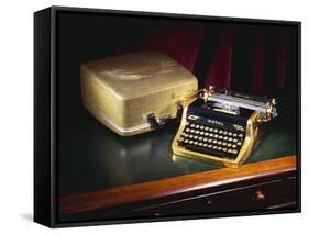 A Royal Quiet De Lux Portable Typewriter, with Gold Plated Body and Fittings, Owned by Ian Fleming-null-Framed Stretched Canvas