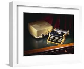 A Royal Quiet De Lux Portable Typewriter, with Gold Plated Body and Fittings, Owned by Ian Fleming-null-Framed Giclee Print