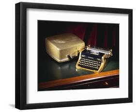 A Royal Quiet De Lux Portable Typewriter, with Gold Plated Body and Fittings, Owned by Ian Fleming-null-Framed Premium Giclee Print