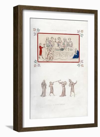 A Royal Repast, Early 14th Century-Henry Shaw-Framed Giclee Print