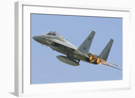 A Royal Saudi Air Force F-15C During Exercise Green Shield 2014 in France-Stocktrek Images-Framed Photographic Print
