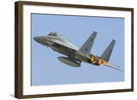 A Royal Saudi Air Force F-15C During Exercise Green Shield 2014 in France-Stocktrek Images-Framed Photographic Print