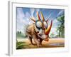 A Rubeosaurus Roams a Prehistoric Environment-null-Framed Art Print