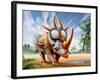 A Rubeosaurus Roams a Prehistoric Environment-null-Framed Art Print