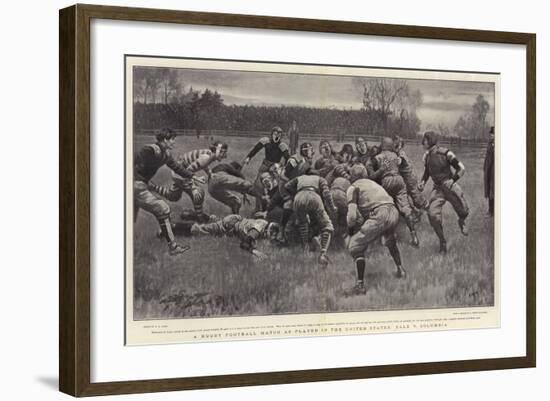 A Rugby Football Match as Played in the United States, Yale V Columbia-Henry Marriott Paget-Framed Giclee Print