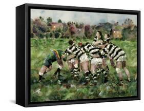 A Rugby Match, 1989-Gareth Lloyd Ball-Framed Stretched Canvas