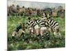 A Rugby Match, 1989-Gareth Lloyd Ball-Mounted Giclee Print