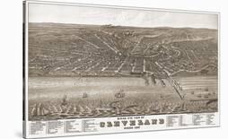Bird’s Eye View of Iowa City, Iowa, 1868-A^ Ruger-Stretched Canvas