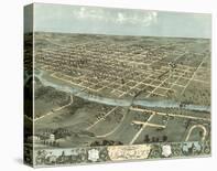 Bird’s Eye View of the City of Atlanta, Georgia, 1871-A^ Ruger-Stretched Canvas