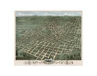 Bird’s Eye View of Iowa City, Iowa, 1868-A^ Ruger-Stretched Canvas