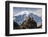 A Ruined Ancient Dzong at Jangothang with the Face of Jomolhari Mountain Visible Behind-Alex Treadway-Framed Photographic Print