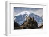 A Ruined Ancient Dzong at Jangothang with the Face of Jomolhari Mountain Visible Behind-Alex Treadway-Framed Photographic Print